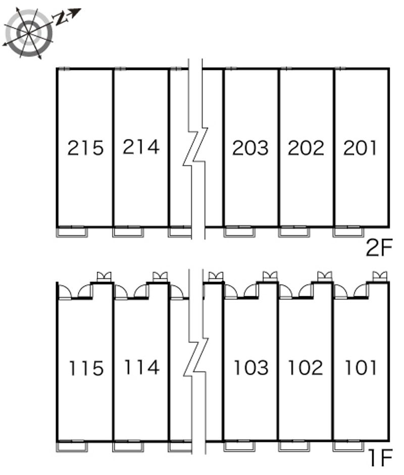 レオパレス旭ヒルズⅡ 間取り配置図