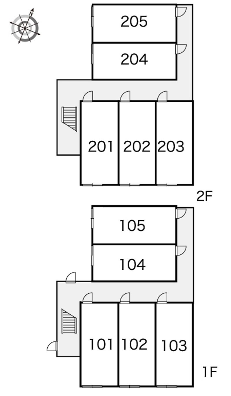 レオパレスエルム 間取配置図