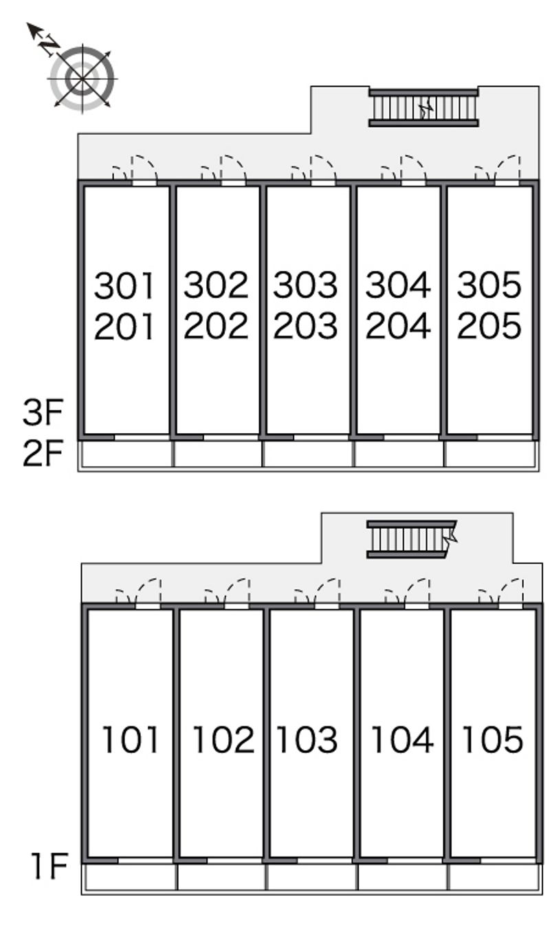 レオパレスフォンターナ老松 間取り配置図