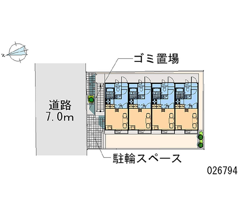 レオパレスシャトルＫ 区画図