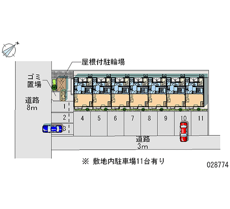 レオパレスやまぶき 月極駐車場