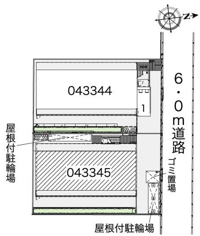 レオパレスおおさか御崎Ⅱ 配置図