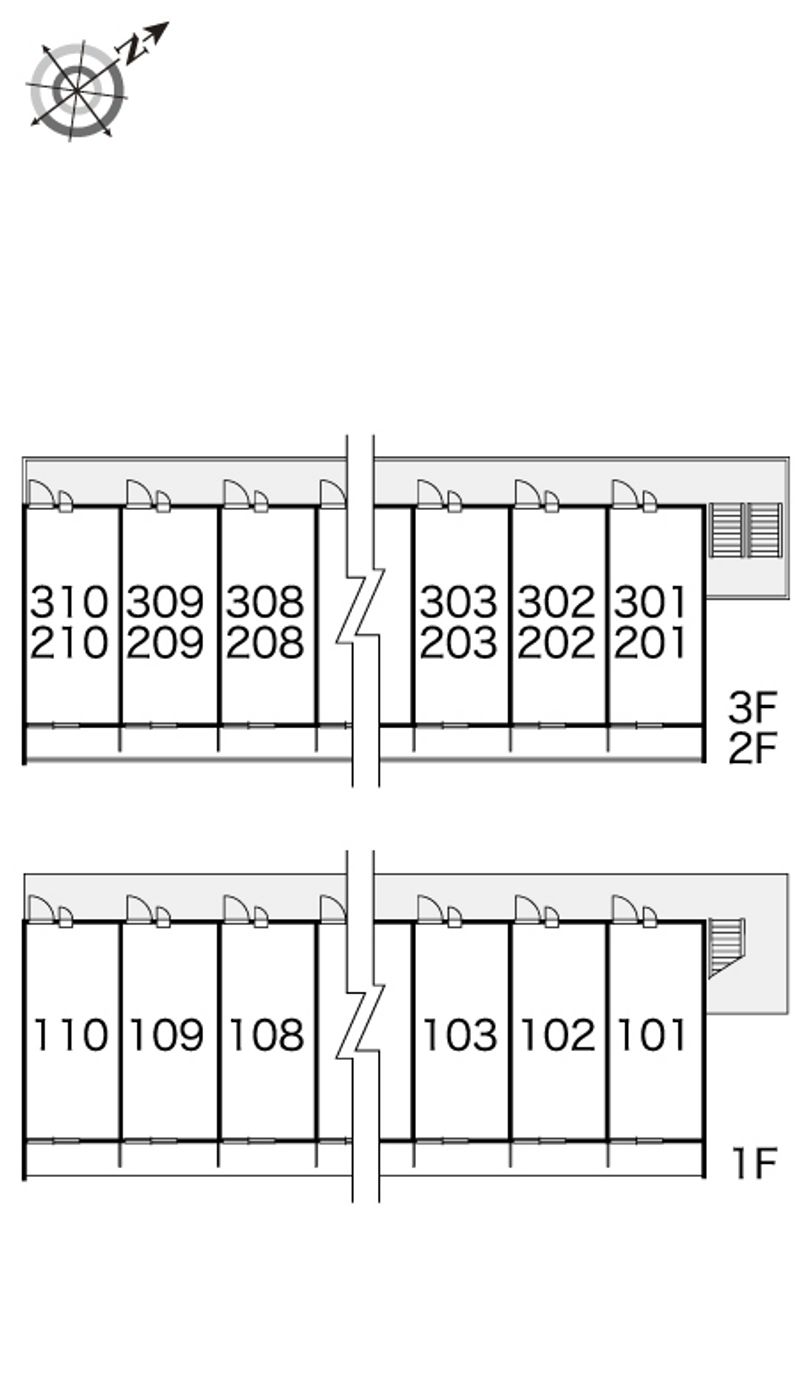 レオパレスサンクワイエットつきのわ 間取り配置図