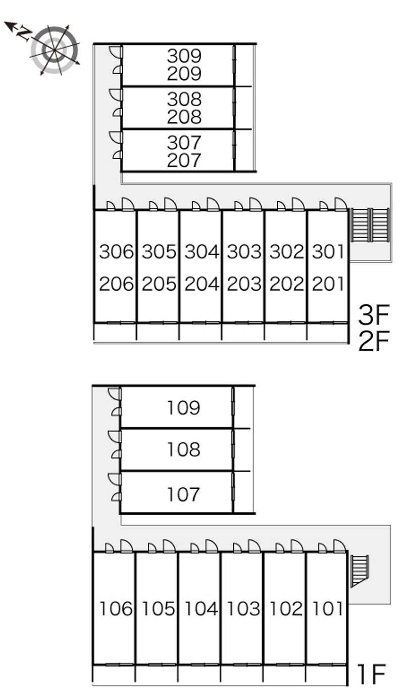 レオパレスハピネス 間取配置図