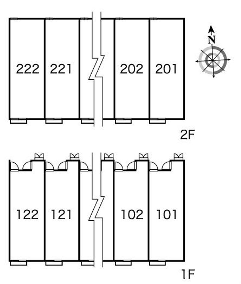 レオパレスかたおか 間取配置図