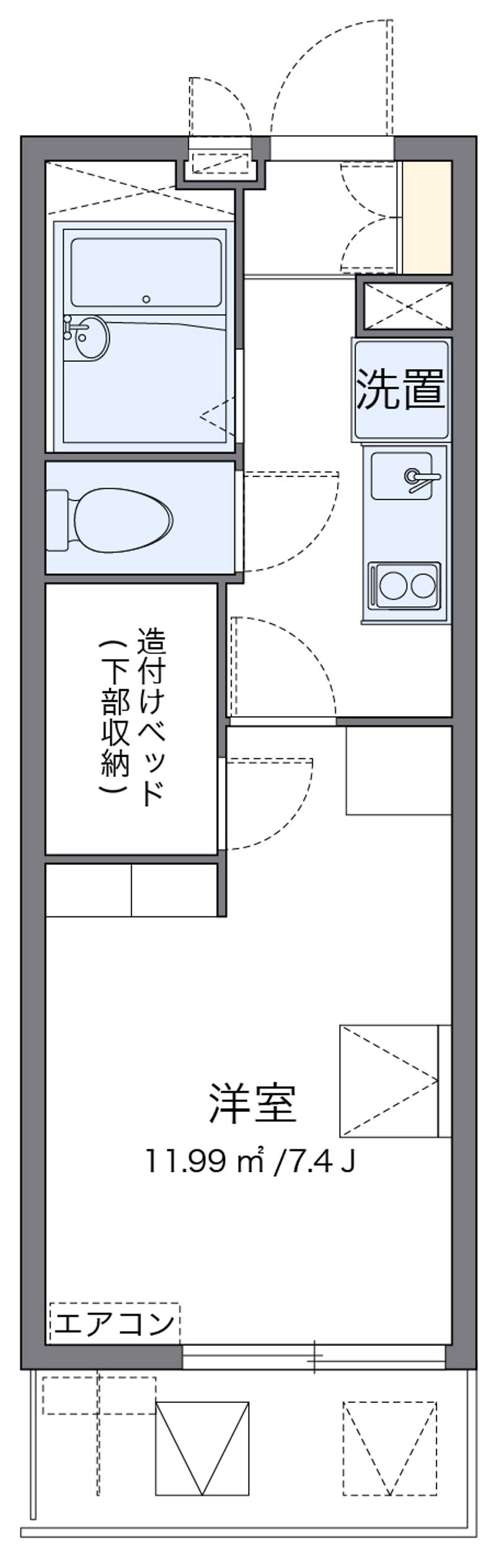 レオパレスガーデンハウス　Ｗ 間取り