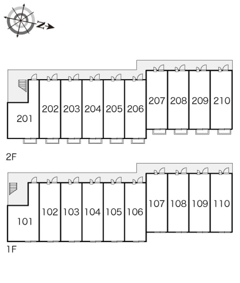 レオパレスリバーポイント小岩Ⅱ 間取り配置図