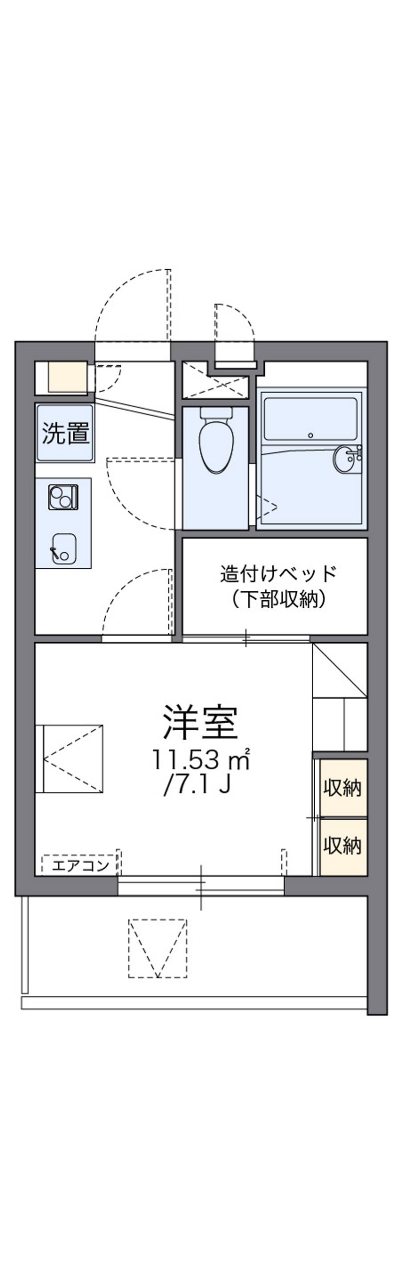 レオパレスハーバーサイドＷ棟 間取図