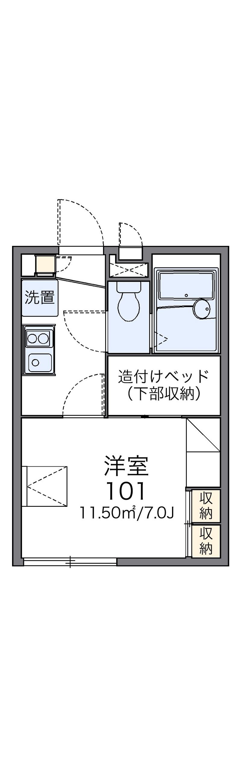 レオパレスレーブメルベーユⅡ 間取図