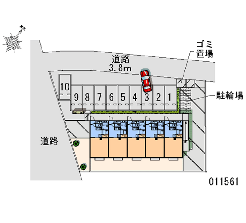 レオパレスグレイス 月極駐車場