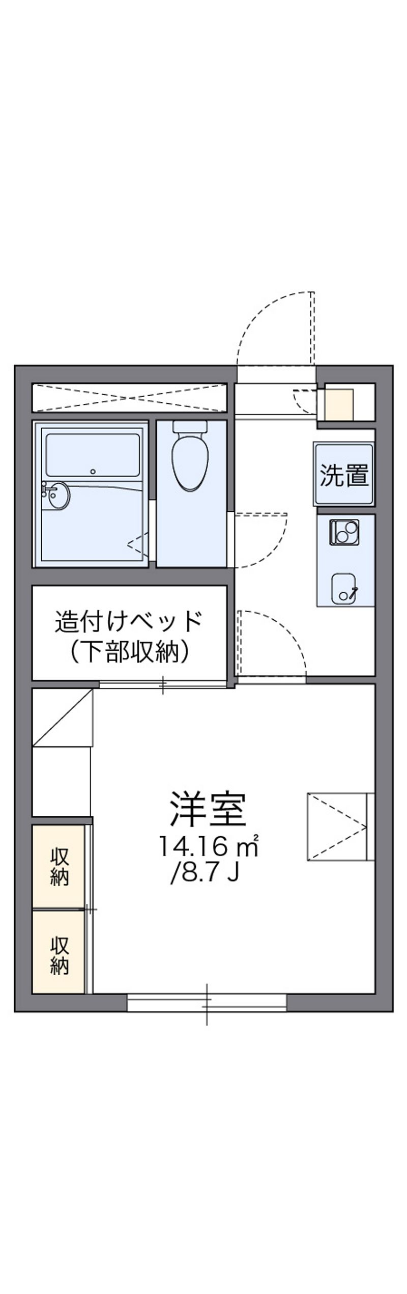 レオパレス里塚ベストフラット 間取図