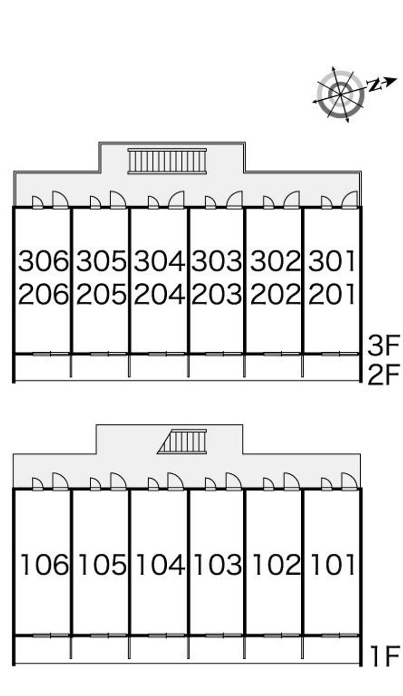 レオパレスＭＳハイツ 間取り配置図