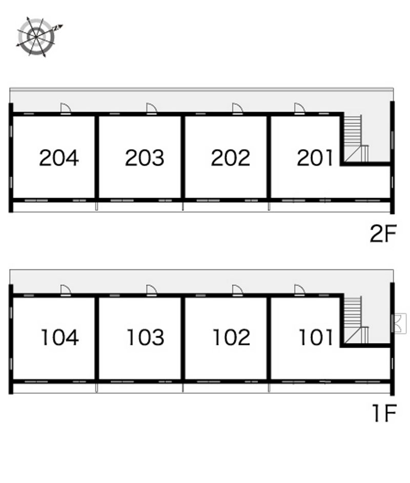 レオパレスしおかぜⅡ 間取配置図