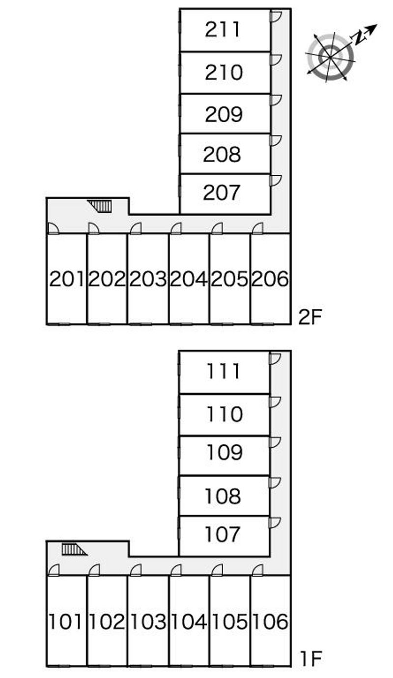 レオパレススパッツィオコモド 間取配置図
