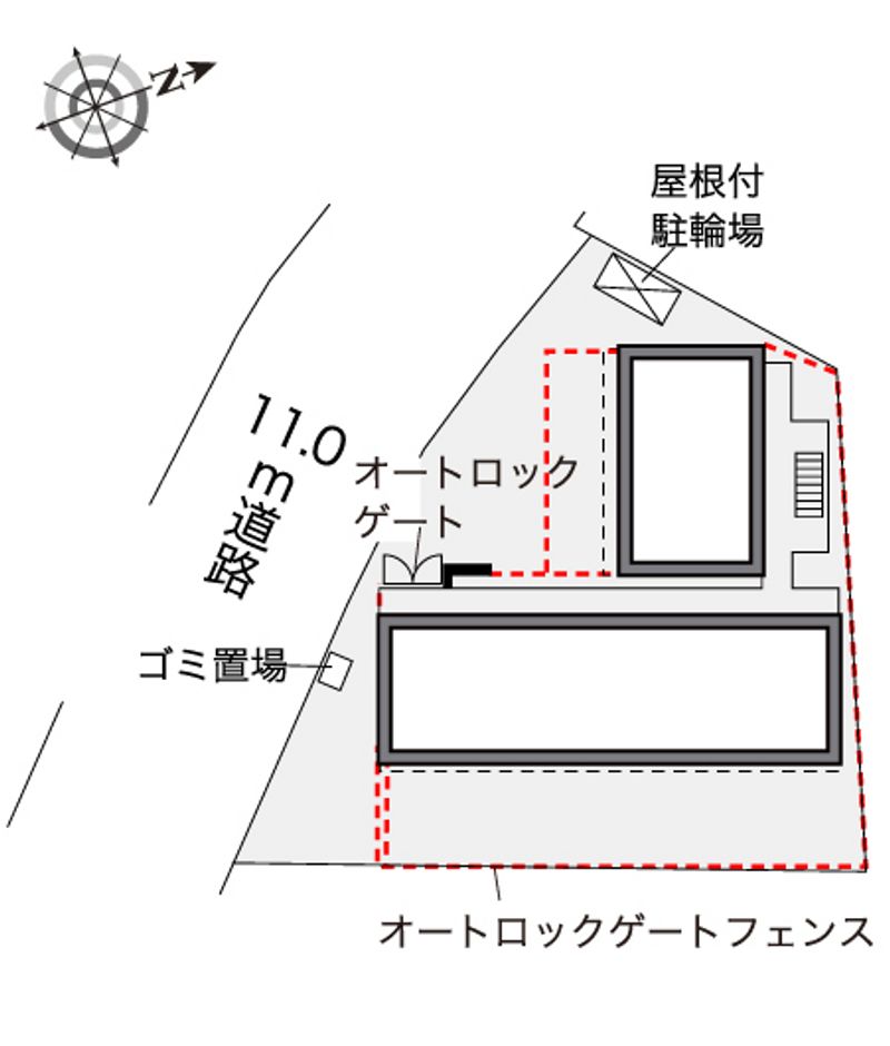 レオパレスノワール　Ⅱ 配置図