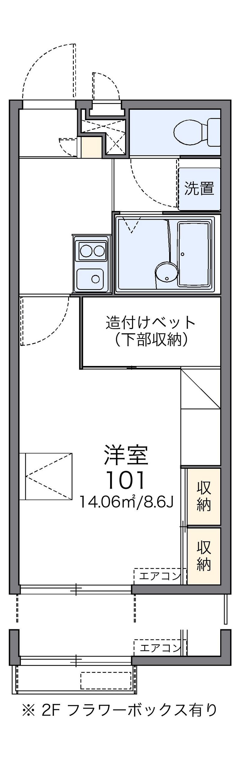レオパレス梅の里 間取図