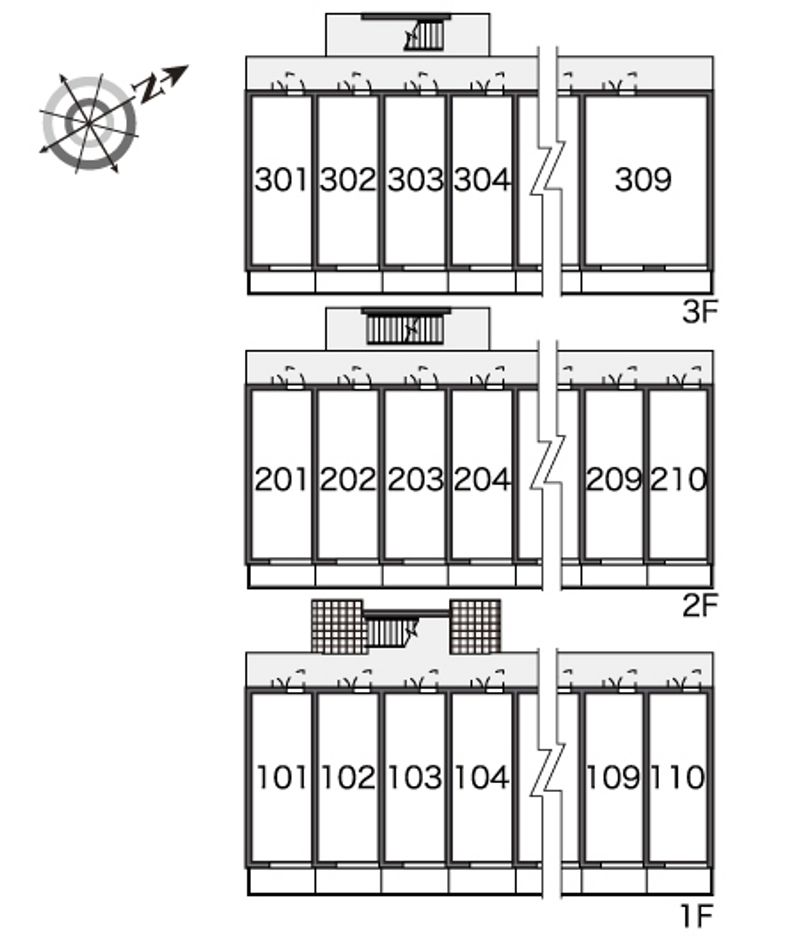レオパレスホワイトヒルズ西生田 間取り配置図