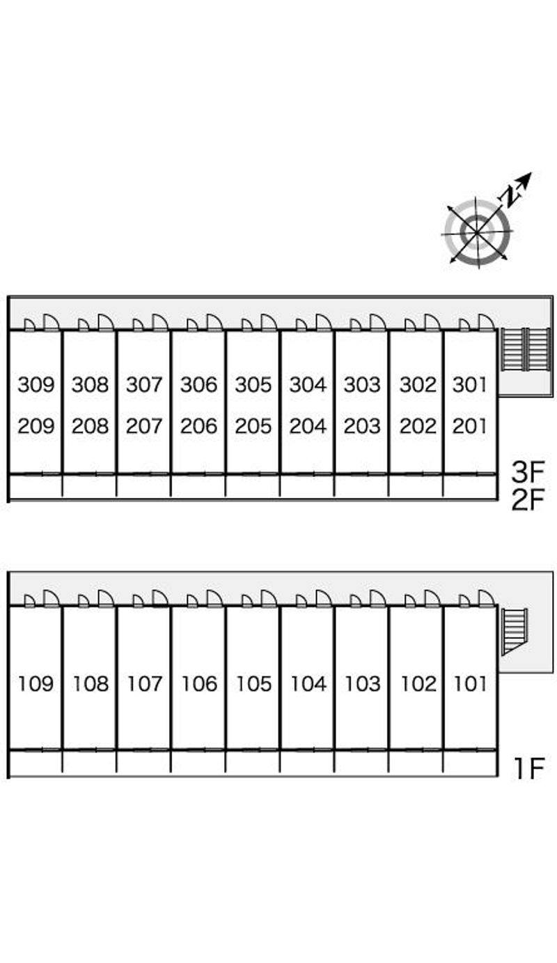 レオパレス南市場 間取配置図
