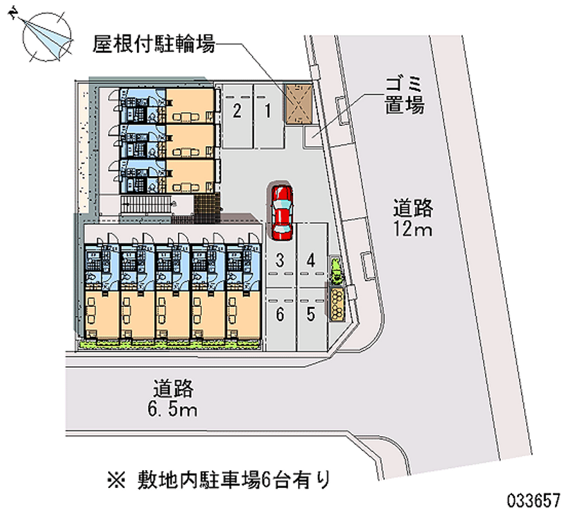 レオパレスアイティー笹原 月極駐車場