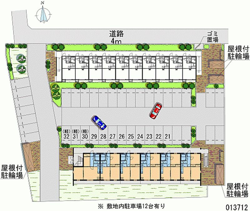 レオパレスクレストＣ 月極駐車場