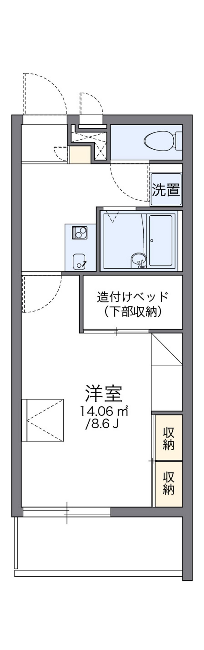 レオパレスアルカディア 間取図