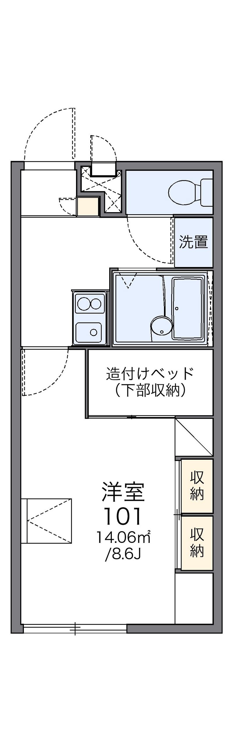 レオパレスジゴジ１ 間取図