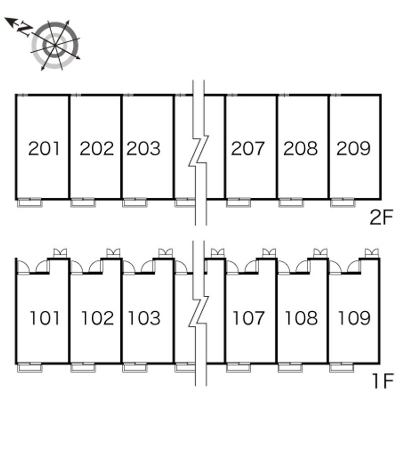 レオパレスプルメリア 間取り配置図