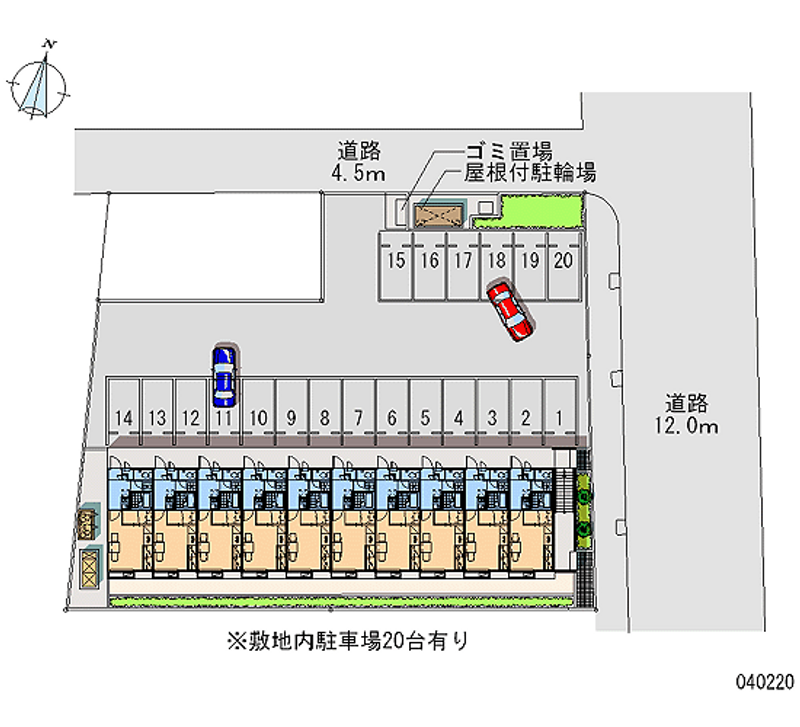 レオパレスカーム 月極駐車場