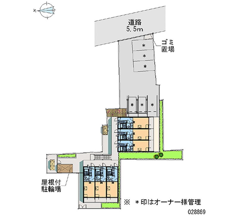 レオパレスかもじや 区画図