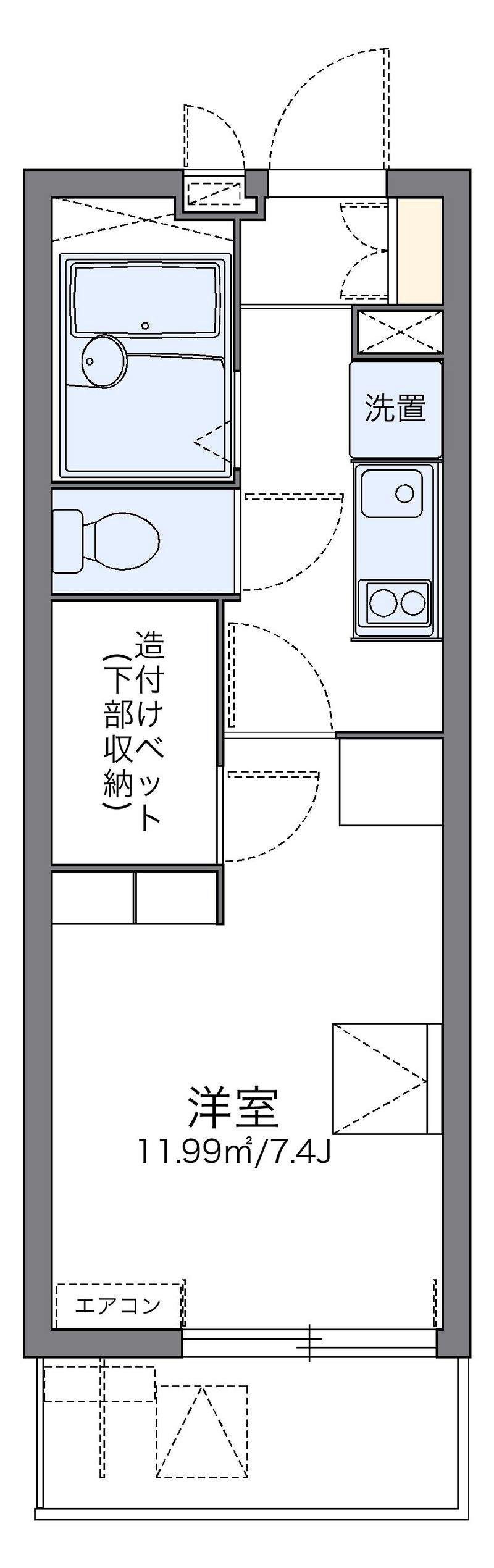 レオパレスヒルズＭＴ八幡 間取図