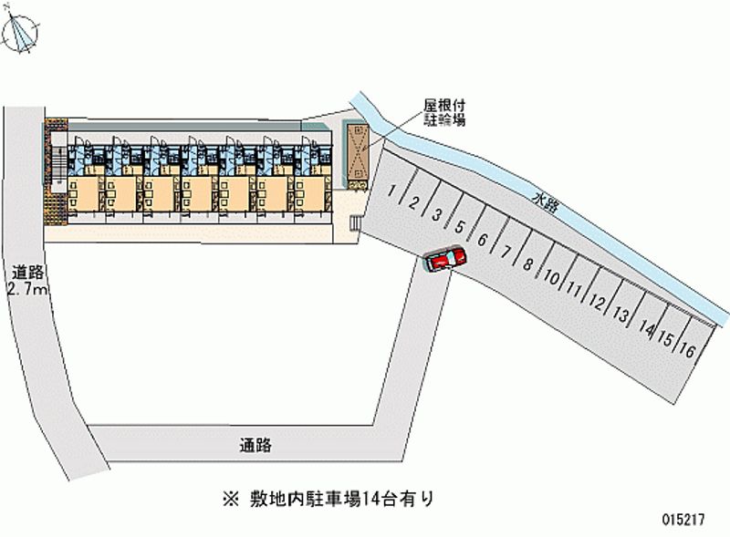 レオパレスかみどう 月極駐車場