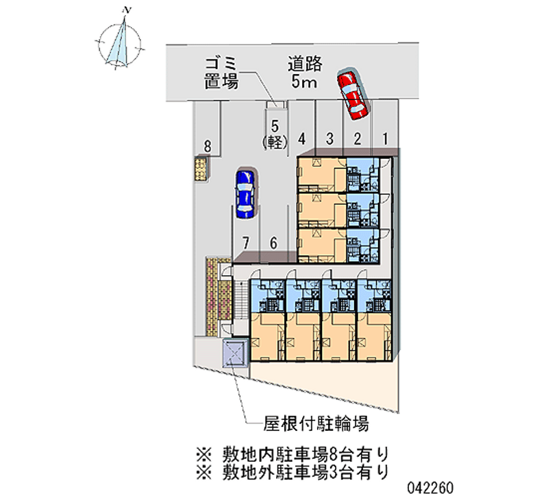 レオパレスドミール湯川Ⅱ 月極駐車場