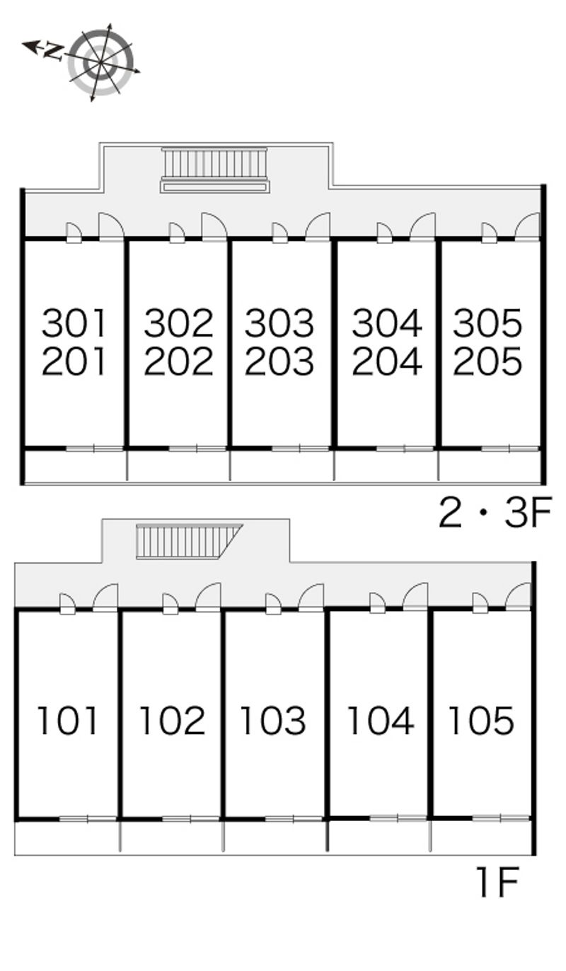 レオパレスアトリオⅡ 間取配置図