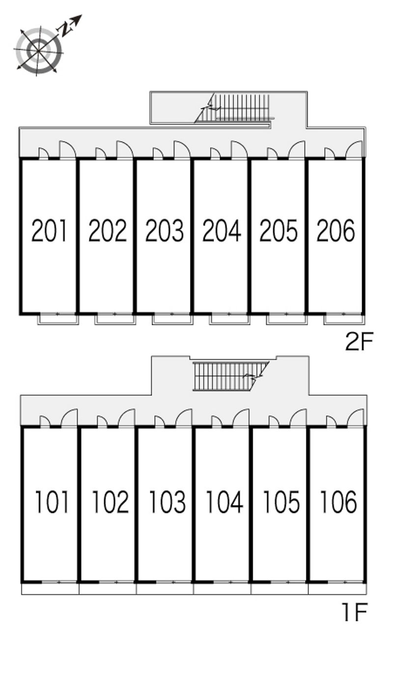 レオパレスヒライⅢ 間取配置図