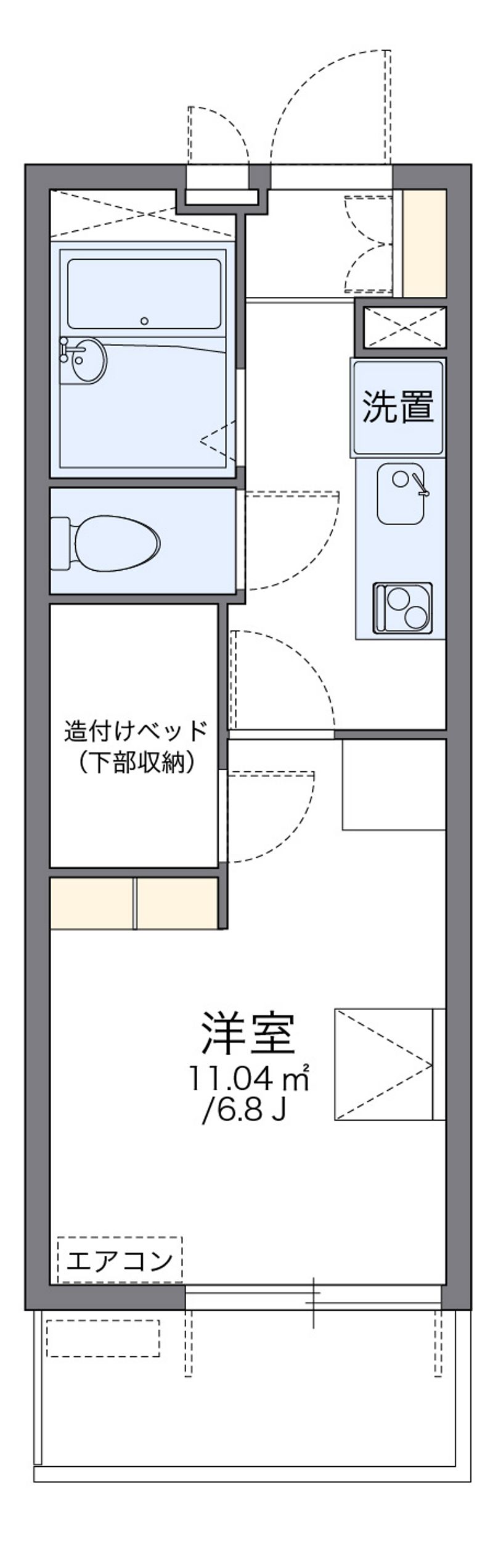 レオパレスハピネス 間取図
