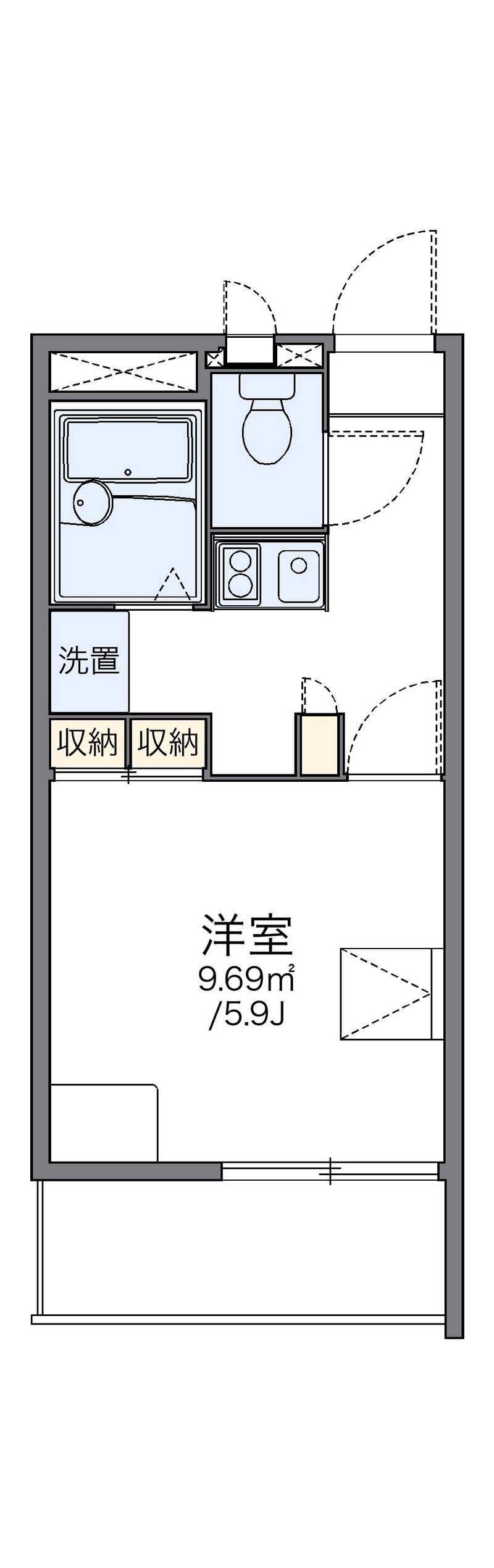 レオパレスサンパレス 間取図