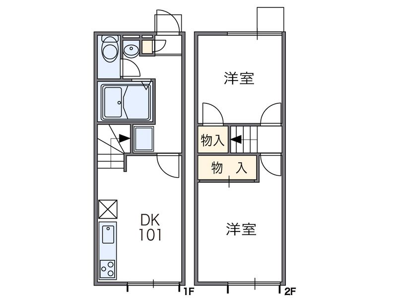 レオパレスローズパイン 間取図