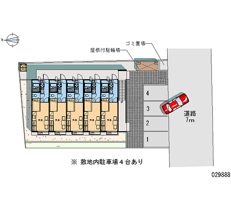 レオパレス青葉 月極駐車場