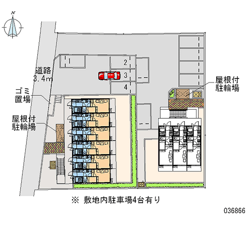 レオパレスシティーＣ 月極駐車場