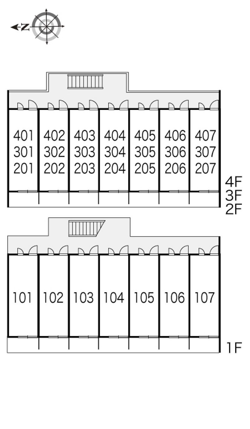 レオパレス聖蹟ロイヤルハイツ 間取り配置図