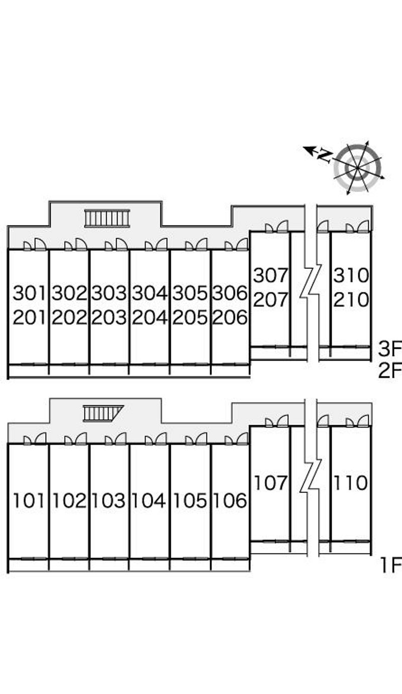 レオパレスソレイユⅢ 間取り配置図