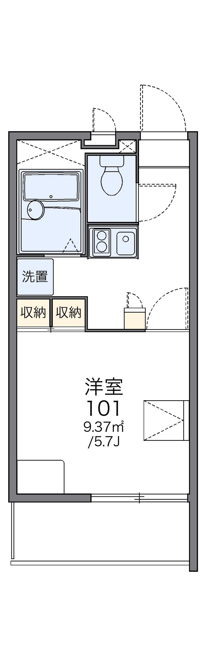 レオパレスコンフォートヒルズ 間取図