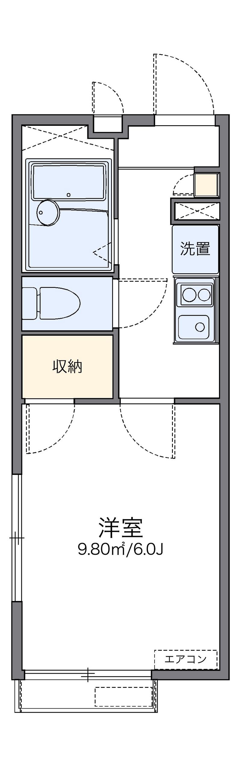 レオパレスコーエイ萩野 間取図