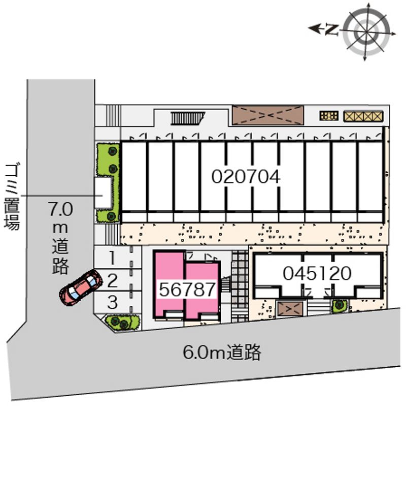 クレイノヒューゲル七番館 配置図