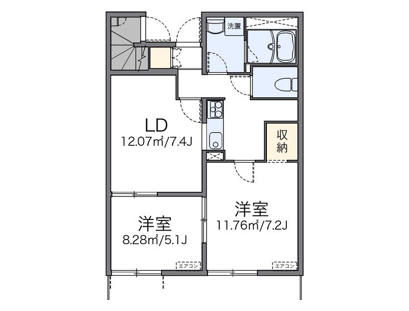 レオネクストハッピースクエア 間取図