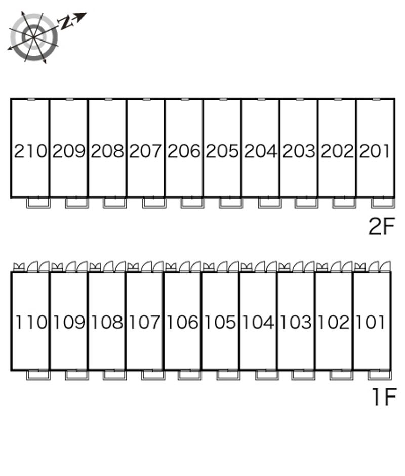 レオパレスひだまり 間取配置図
