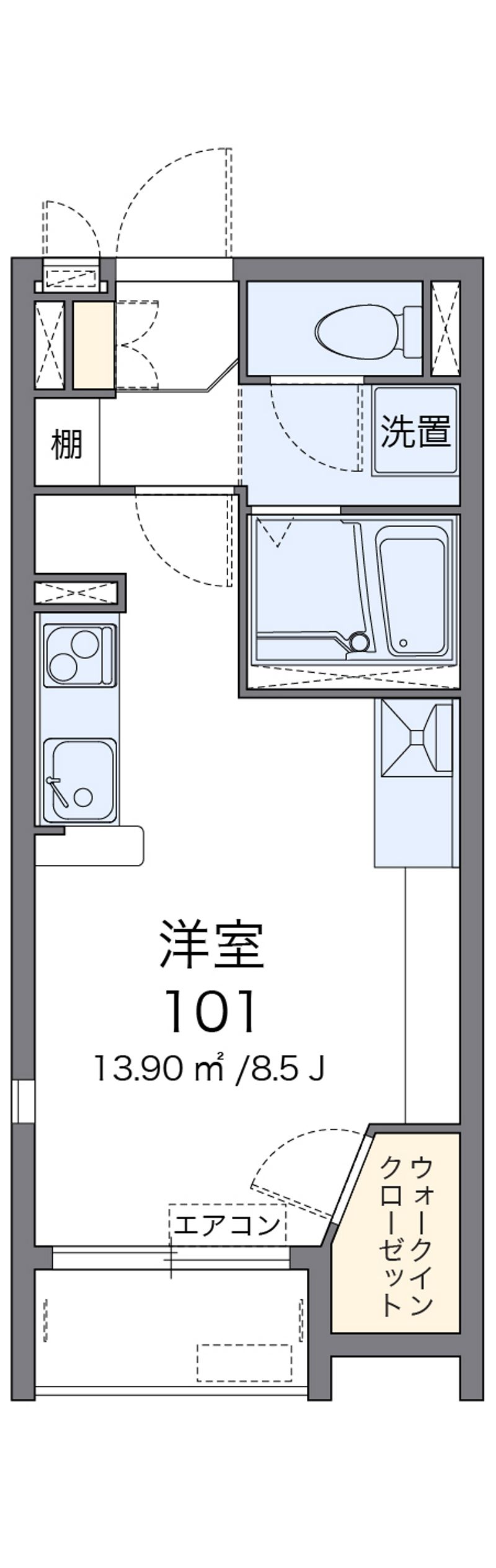 レオネクストサンサン木の実Ⅱ 間取図