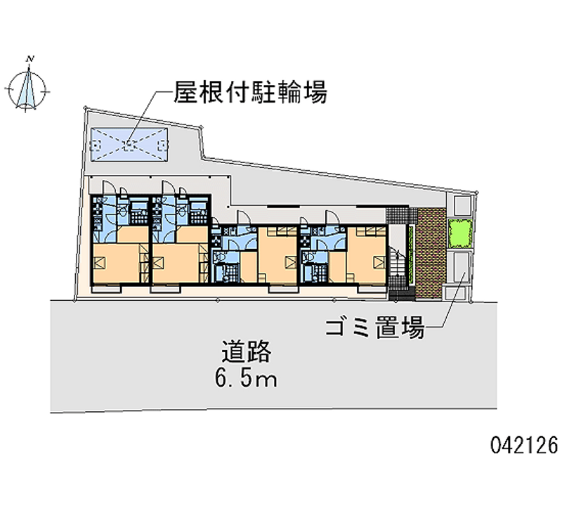 レオパレスプラスパー　Ｍ 区画図