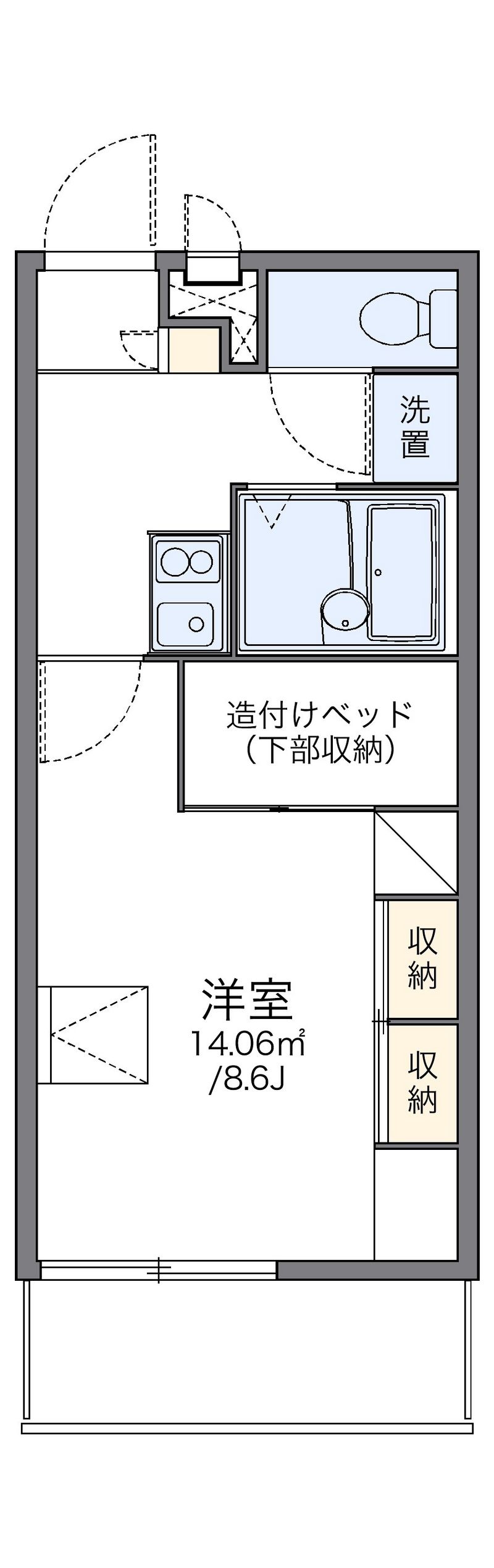 レオパレス夢３番館 間取図