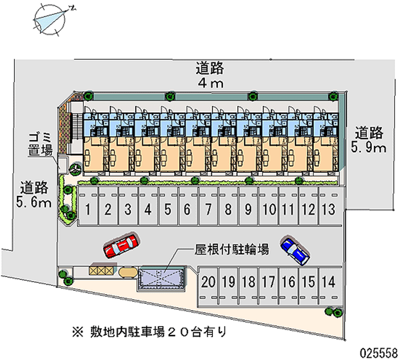 レオパレスミーティア嵐南 月極駐車場